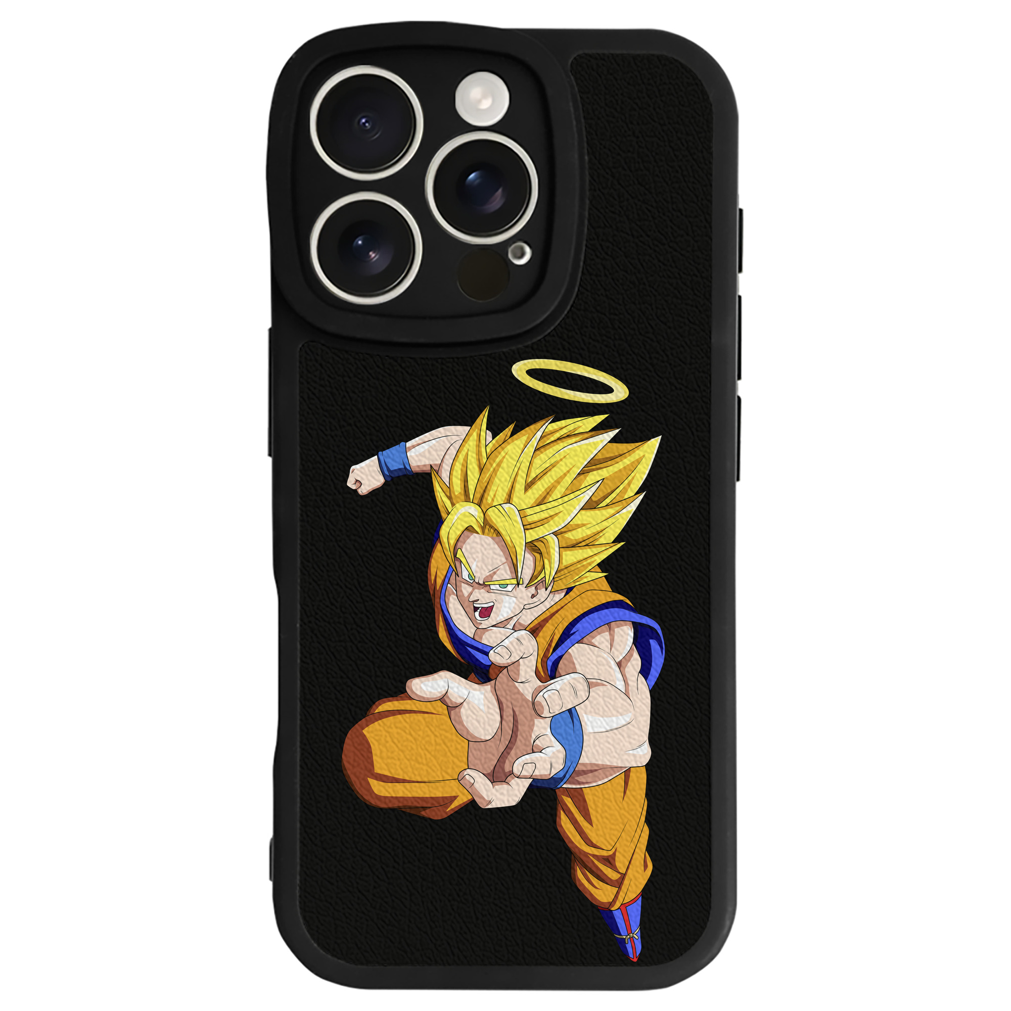 （画像用） ドラゴンボール 孫悟空（そん ごくう）Son Goku カカロット DRAGON BALL Kakarotto 【iPhone 16シリーズ対応】シリコンスマホケース（レザー調） 材質：シリコン